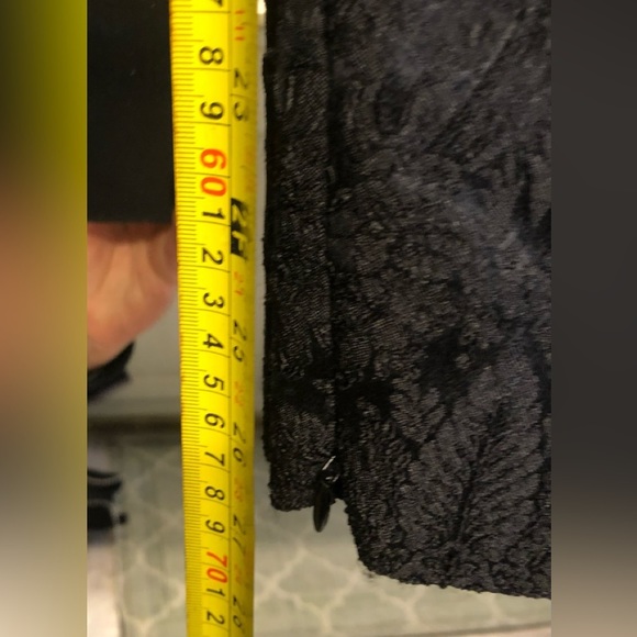 Dolce  & Gabbana large 10-12 black brocade dress pants flat front zip ankle - Picture 14 of 16